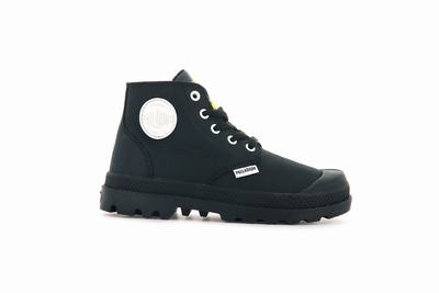 Botas Palladium PAMPA MID LTH ZIP Niños Negras | Costa Rica-39452